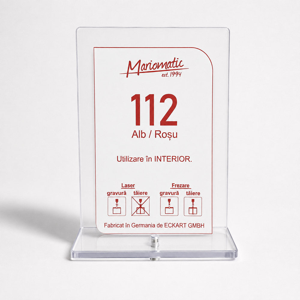 Material Gravura ABS Alb / Rosu 112 - Interior (Transply)