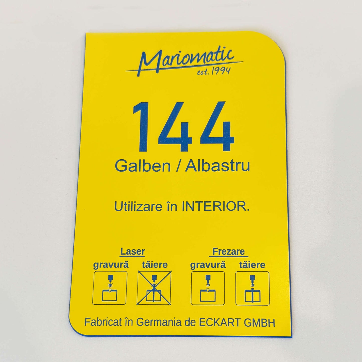 Material Galben Albastru pentru gravura mecanica.