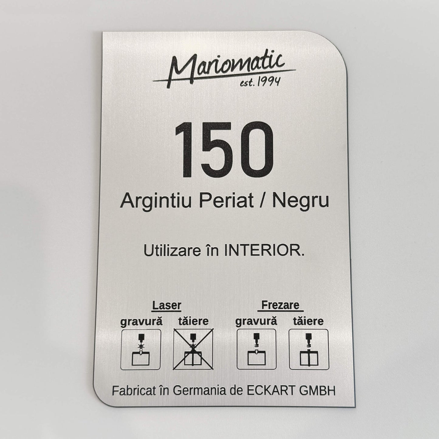 Material Gravura Mecanica Argintiu/Negru pentru interior
