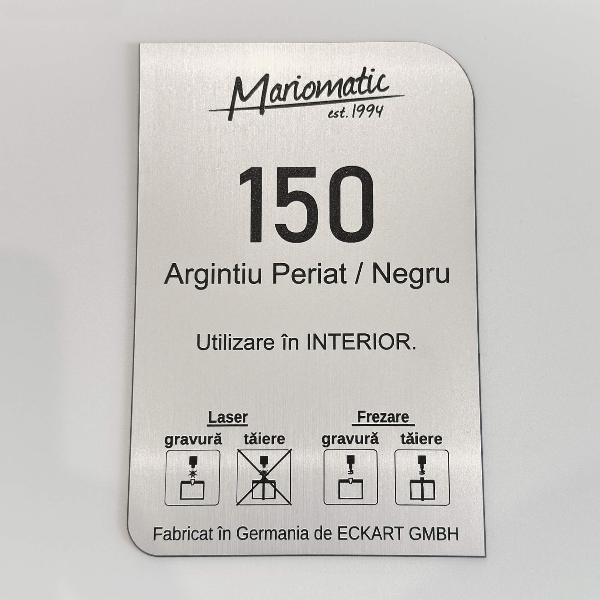 Material Gravura Mecanica Argintiu/Negru pentru interior