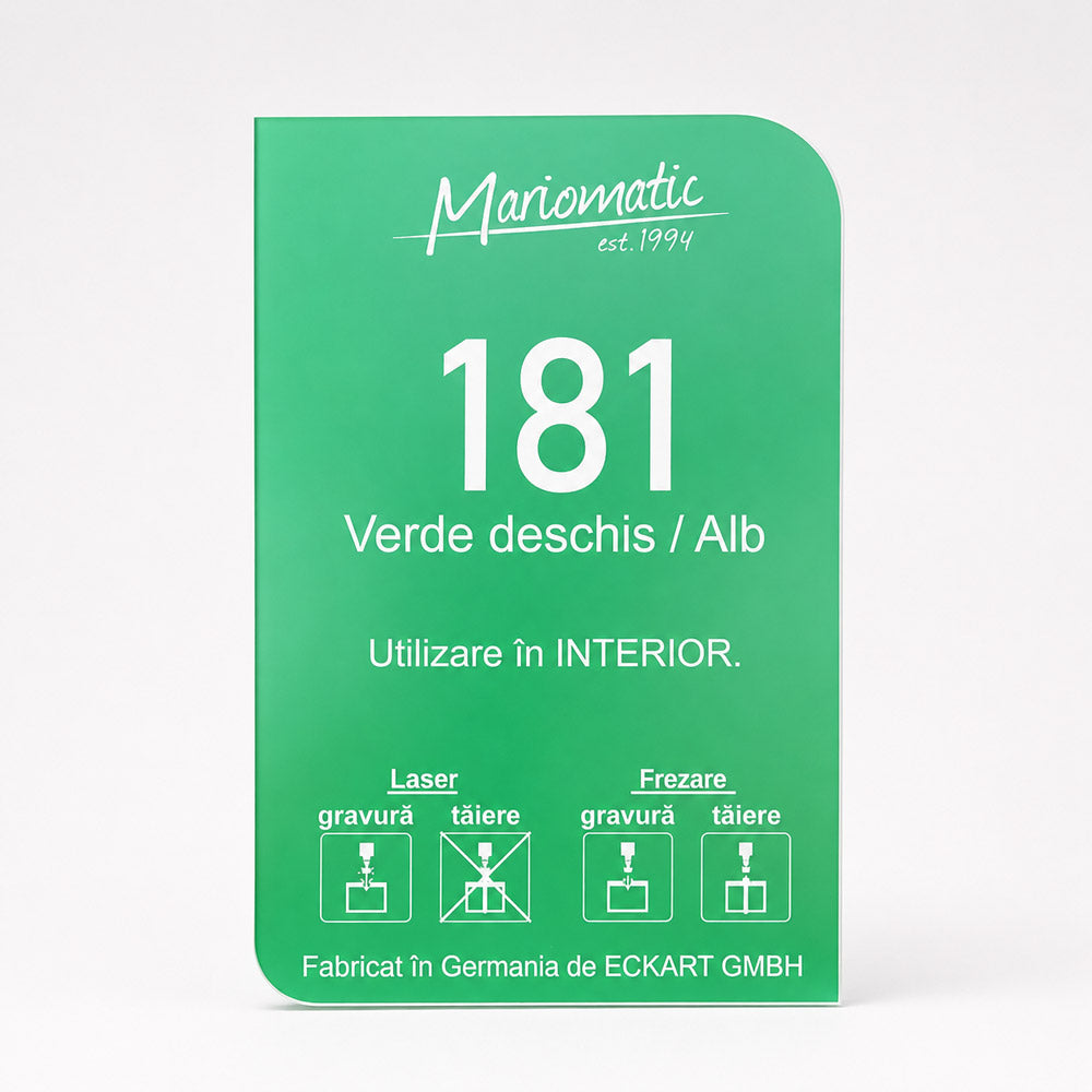 Material Gravura ABS Verde deschis / Alb 181 - Interior (Transply)