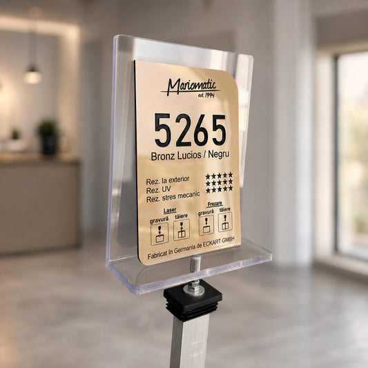 Material pentru gravură cod 5265 finisaj bronz lucios cu interior negru