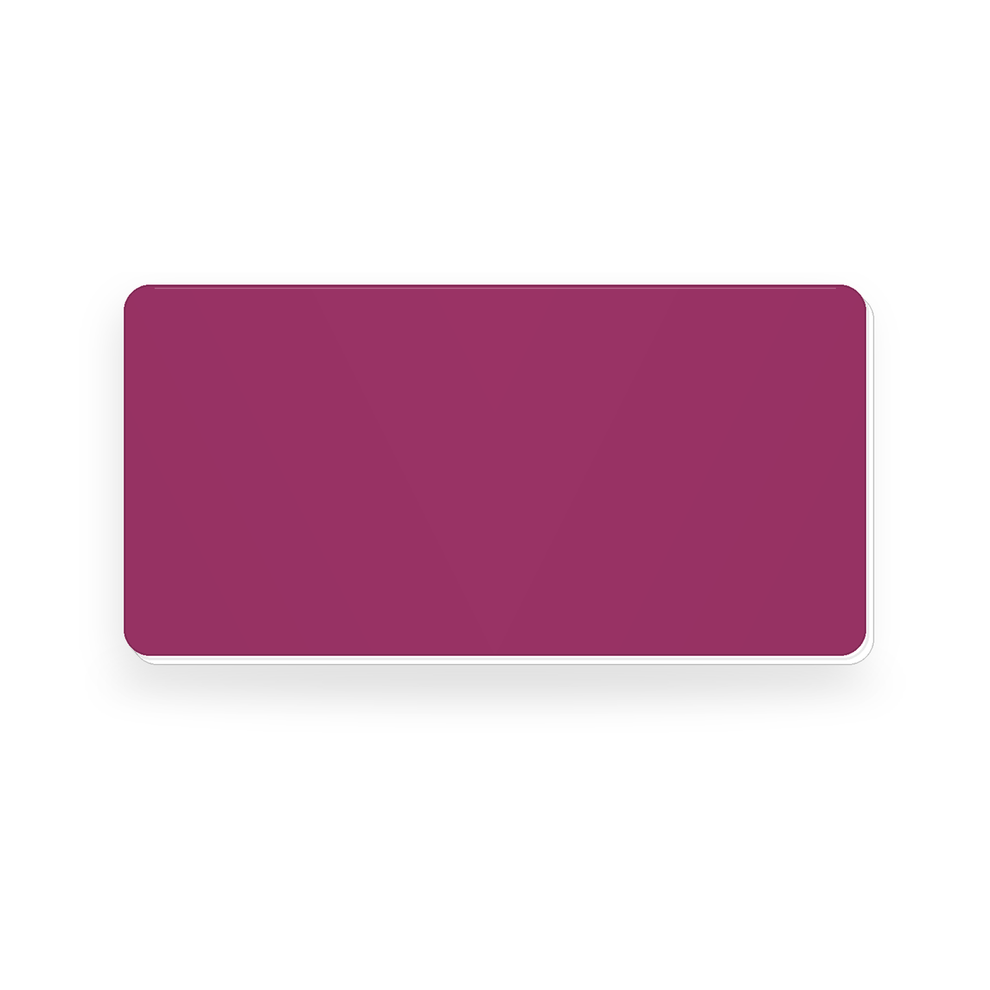 Ecuson negravat 8 × 4 cm, violet cu strat alb, pregătit pentru gravură laser.