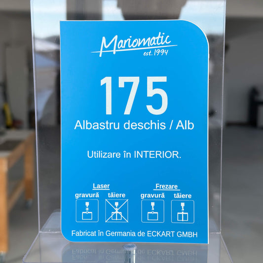 Material Gravura Mecanica Albastru Alb
