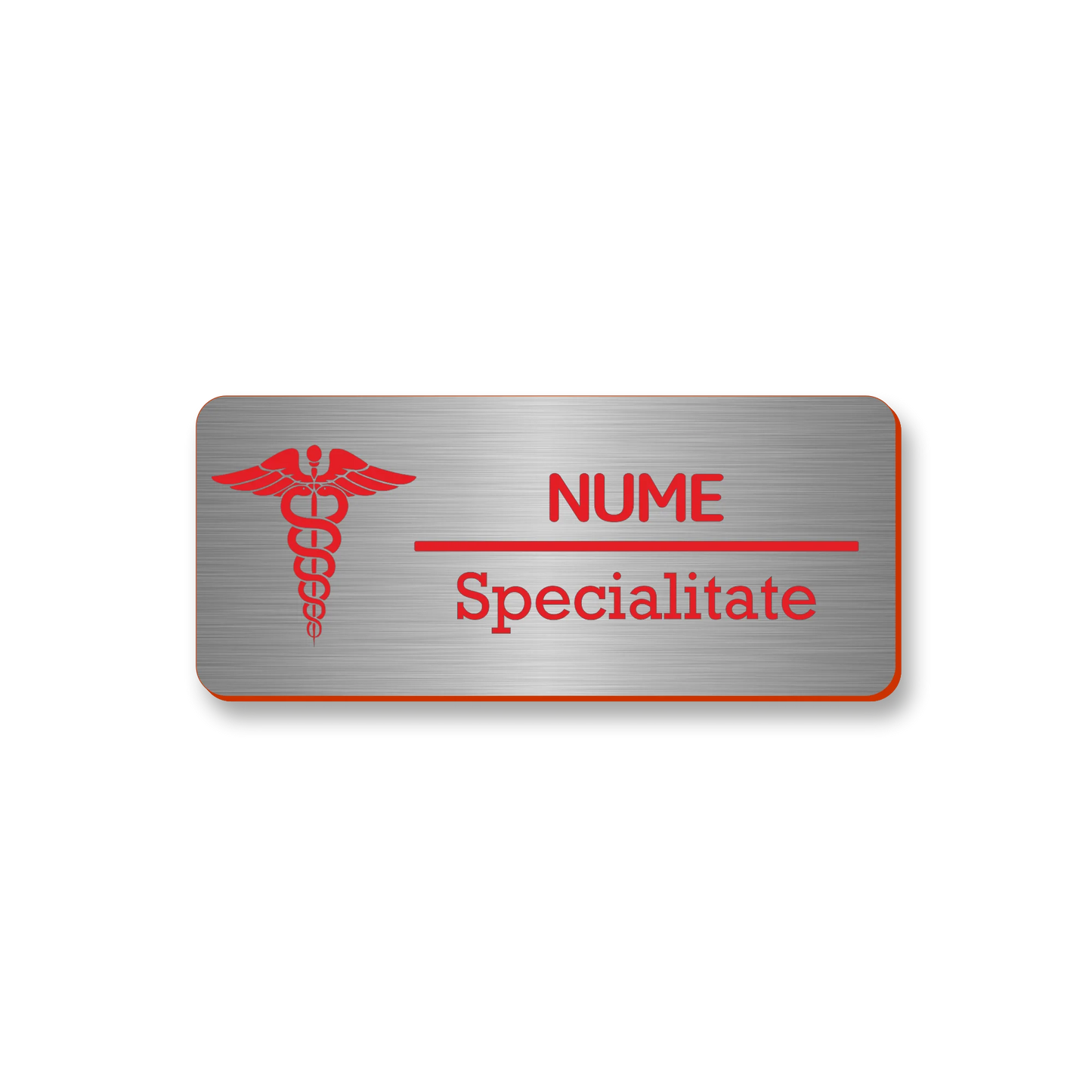 Ecuson nepersonalizat din material gravabil, 70x30 mm