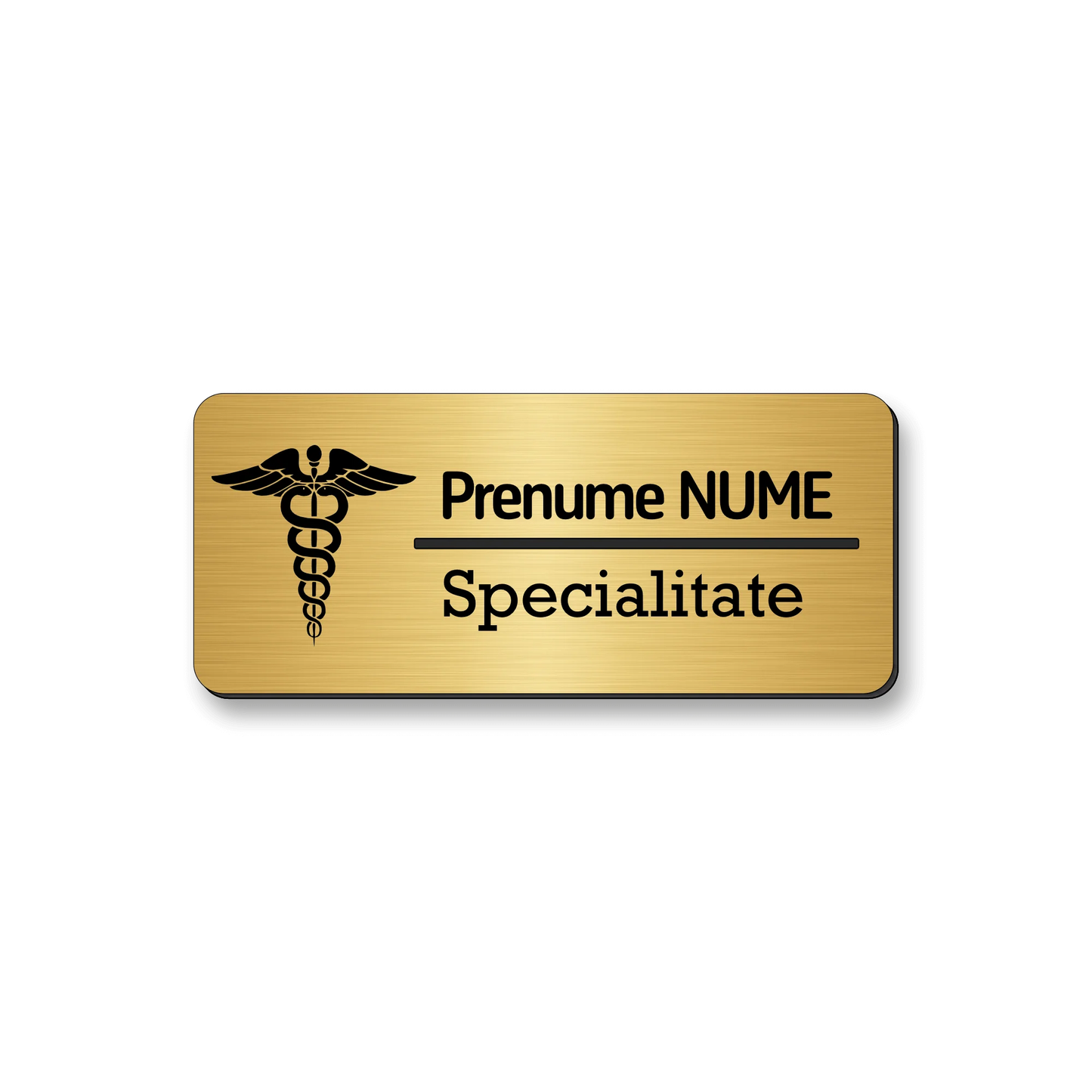 Ecuson nepersonalizat din material gravabil, 70x30 mm