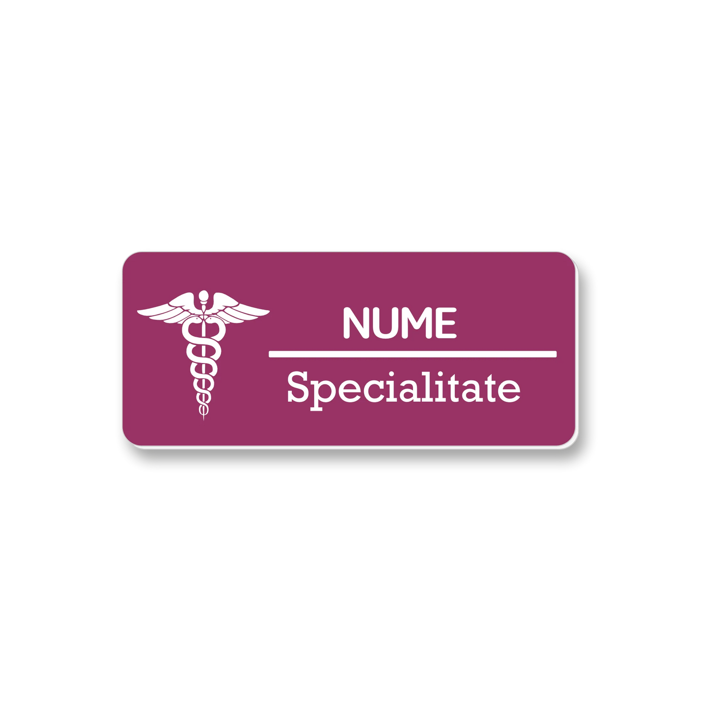 Ecuson nepersonalizat din material gravabil, 70x30 mm