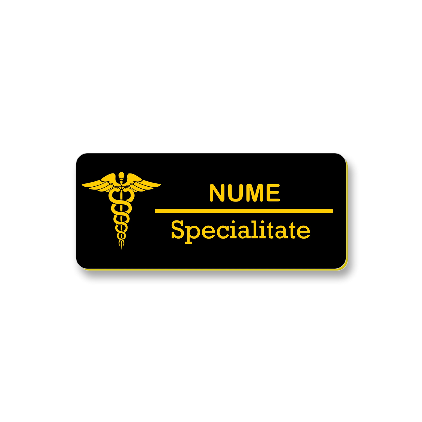 Ecuson nepersonalizat din material gravabil, 70x30 mm